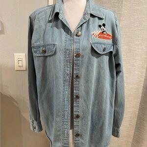 Light Blue Denim Button-Down Shirt